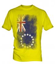 Cook Islands Faded Flag Mens T-Shirt