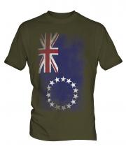 Cook Islands Faded Flag Mens T-Shirt