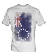 Cook Islands Faded Flag Mens T-Shirt