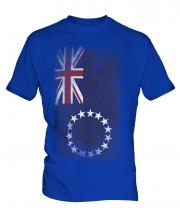 Cook Islands Faded Flag Mens T-Shirt