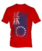 Cook Islands Faded Flag Mens T-Shirt