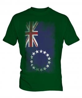 Cook Islands Faded Flag Mens T-Shirt