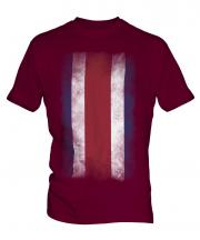Costa Rica Faded Flag Mens T-Shirt