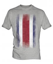 Costa Rica Faded Flag Mens T-Shirt