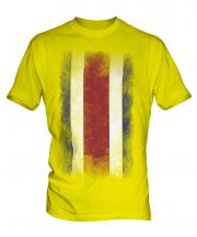 Costa Rica Faded Flag Mens T-Shirt