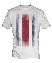 Costa Rica Faded Flag Mens T-Shirt