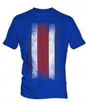 Costa Rica Faded Flag Mens T-Shirt