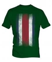 Costa Rica Faded Flag Mens T-Shirt
