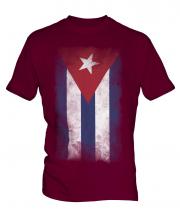 Cuba Faded Flag Mens T-Shirt