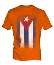 Cuba Faded Flag Mens T-Shirt