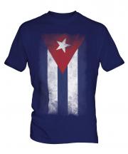 Cuba Faded Flag Mens T-Shirt