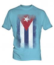 Cuba Faded Flag Mens T-Shirt