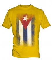 Cuba Faded Flag Mens T-Shirt