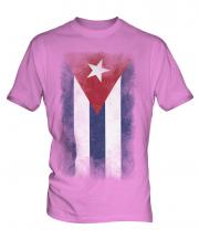 Cuba Faded Flag Mens T-Shirt