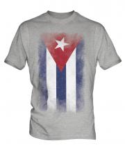 Cuba Faded Flag Mens T-Shirt