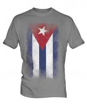 Cuba Faded Flag Mens T-Shirt