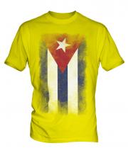 Cuba Faded Flag Mens T-Shirt