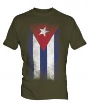 Cuba Faded Flag Mens T-Shirt