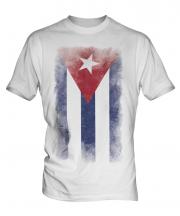 Cuba Faded Flag Mens T-Shirt