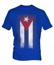 Cuba Faded Flag Mens T-Shirt