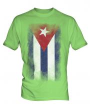 Cuba Faded Flag Mens T-Shirt