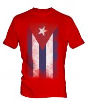 Cuba Faded Flag Mens T-Shirt