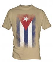 Cuba Faded Flag Mens T-Shirt