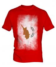 Cyprus Faded Flag Mens T-Shirt