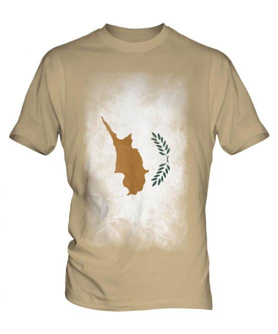 Cyprus Faded Flag Mens T-Shirt