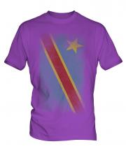 Democratic Rep. Of Congo Faded Flag Mens T-Shirt