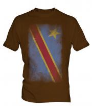 Democratic Rep. Of Congo Faded Flag Mens T-Shirt