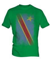 Democratic Rep. Of Congo Faded Flag Mens T-Shirt