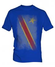 Democratic Rep. Of Congo Faded Flag Mens T-Shirt