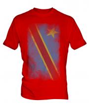Democratic Rep. Of Congo Faded Flag Mens T-Shirt