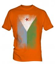 Djibouti Faded Flag Mens T-Shirt