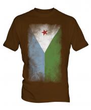 Djibouti Faded Flag Mens T-Shirt