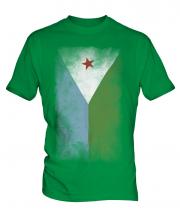 Djibouti Faded Flag Mens T-Shirt