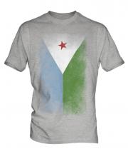 Djibouti Faded Flag Mens T-Shirt