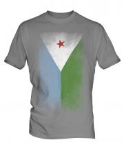 Djibouti Faded Flag Mens T-Shirt