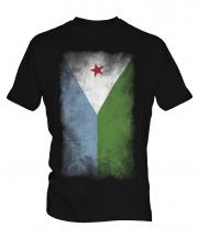 Djibouti Faded Flag Mens T-Shirt