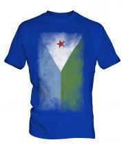 Djibouti Faded Flag Mens T-Shirt