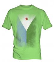 Djibouti Faded Flag Mens T-Shirt