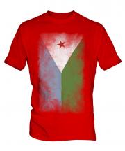Djibouti Faded Flag Mens T-Shirt