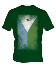Djibouti Faded Flag Mens T-Shirt