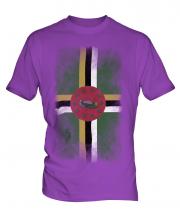 Dominica Faded Flag Mens T-Shirt