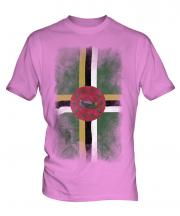 Dominica Faded Flag Mens T-Shirt