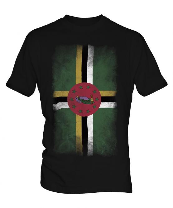 Dominica Faded Flag Mens T-Shirt