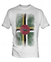 Dominica Faded Flag Mens T-Shirt