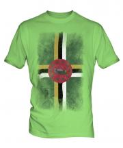 Dominica Faded Flag Mens T-Shirt