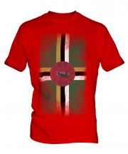 Dominica Faded Flag Mens T-Shirt
